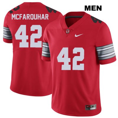 Men's NCAA Ohio State Buckeyes Lloyd McFarquhar #42 College Stitched 2018 Spring Game Authentic Nike Red Football Jersey RR20T70LM
